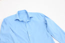 Sky blue fitted long sleeve shirt - M-2
