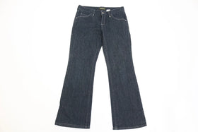 Eddie Bauer petite flare dark blue jeans - 4